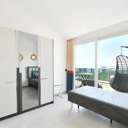아파트 0047 Exodus 2-bedroom Duplex In Mahmutlar With Sea, Mountain And Castle Views 알란야
